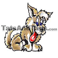 Wolf Pup Temporary Tattoo