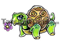 turtle temporary tattoo