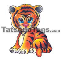 Baby Tiger Temporary Tattoo