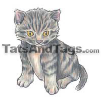 Kitten Temporary Tattoo