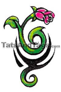 Rose Temporary Tattoo