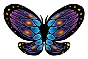 Blue Butterfly Temporary Tattoo