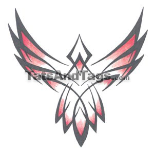 Tribal Eagle Temporary Tattoo