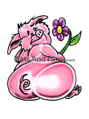 Pig Temporary Tattoo