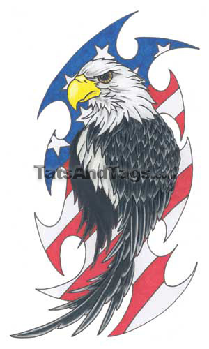 Tribal Eagle Temporary Tattoo