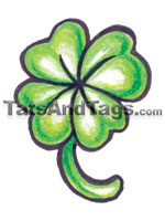 4-leaf clover temporary tattoo