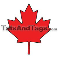 Canada Flag Maple Leaf Temporary Tattoo