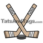 Hockey Sticks Temporary Tattoo