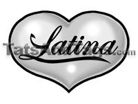 Latina Temporary Tattoo