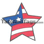 Patriotic Star Temporary Tattoo