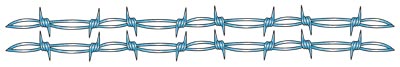 Double Blue Barbed Wire