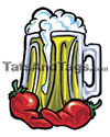 beer and peppers temporary tattoo