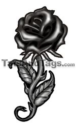 black rose temporary tattoo 