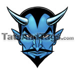 blue devil temporary tattoo
