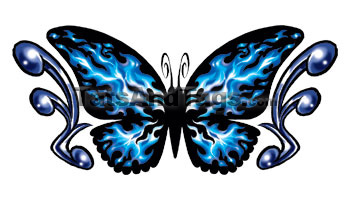Hot butterfly temporary tattoo