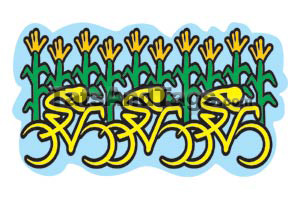 Bicycle and Corn  temporary tattoo