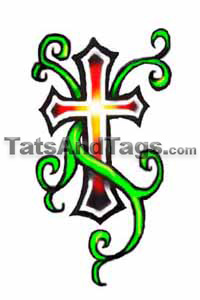 Cross Temporary Tattoo