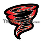 red cyclone temporary tattoo