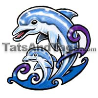 dolphin temporary tattoo