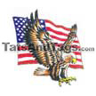 flag with eagle temporary tattoo