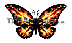 hot butterfly temporary tattoo