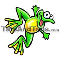 jumping frog temporary tattoo