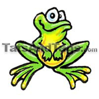 cute frog temporary tattoo