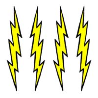 Lightning Bolts temporary tattoo