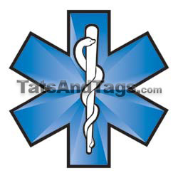 Star of Life Temporary Tattoo