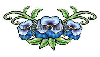 Flowers Lower Back Temporary Tattoo