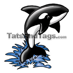 Orca temporary tattoo