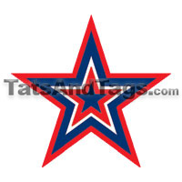 patriotic star temp tattoo