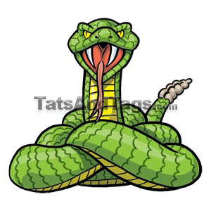 rattlesnake temporary tattoo 