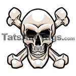 skull bones temporary tattoo 