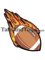 Flaming Football Temporary Tattoo