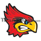 Cardinal Head Temporary Tattoo