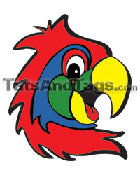 Parrot Head  temporary tattoo