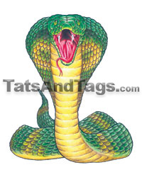 Cobra Temporary Tattoo