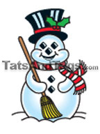 snowman temporary tattoo
