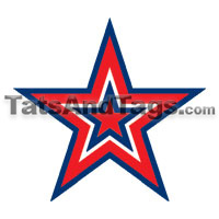 patriotic star temporary tattoo 