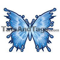 water butterfly temporary tattoo