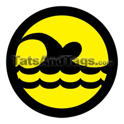 swimming temporary tattoo