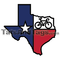 Texas flag map bicycle temporary tattoo 