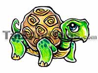 turtle temporary tattoo