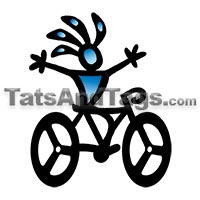 victory bicycle temporary tattoo 