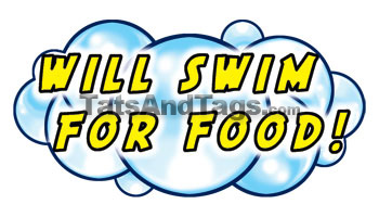 will swim for food tattoo