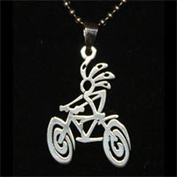 kokopelli bike pendant