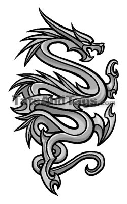tribal dragon temporary tattoo