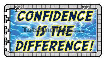 Confidence is the Difference Swimming temporary tattoo