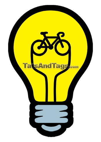 bike lightbulb temporary tattoo
